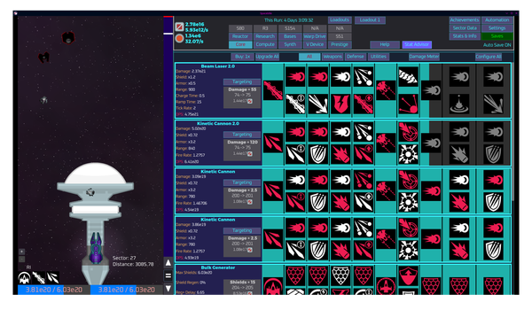 A screenshot of the game Unnamed Space.